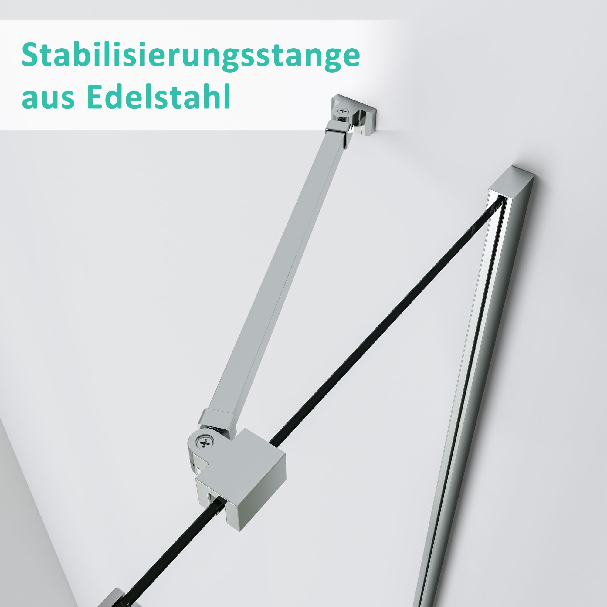 Duschwand für Badewanne 3 teilig faltbar 6mm NANO Sicherheitsglas (ESG) Faltwand Badewannenaufsatz Badewannenfaltwand Duschabtrennung für Badewanne (150x140cm)