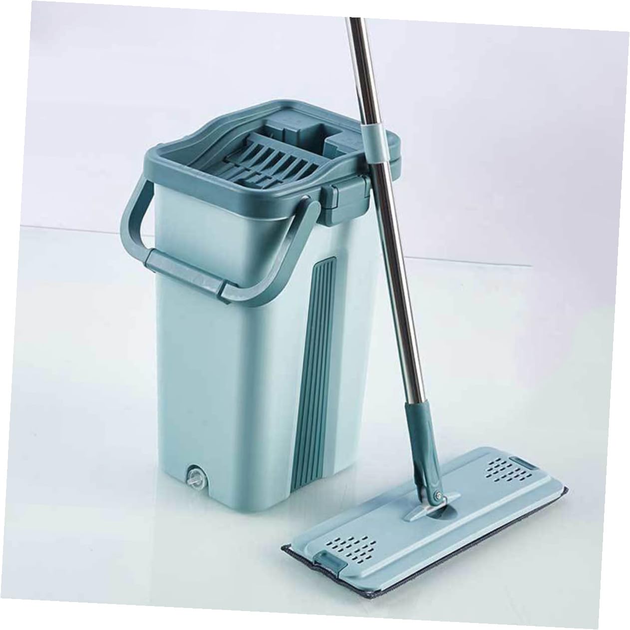 Mop senza Mani Secchio, Set Pulizia Pavimenti in Microfibra
