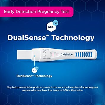 Clearblue Early Pregnancy Test Kit, At-Home Pregnancy Test Kit for Women, hCG Hormone Pregnancy Tests with Easy-to-Read Results, 4 Tests