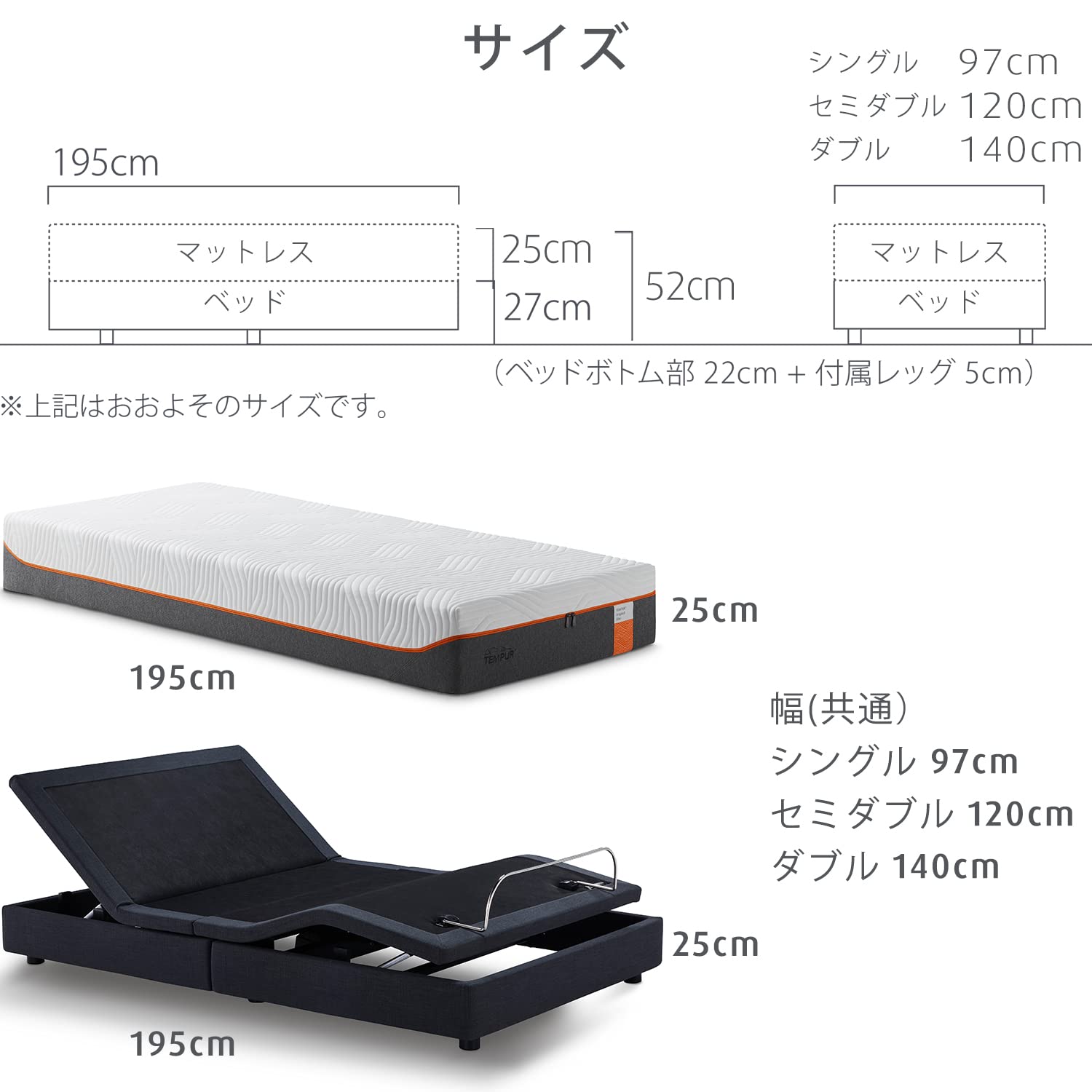 Amazon｜テンピュール(Tempur) マットレス&電動ベッド シングル 