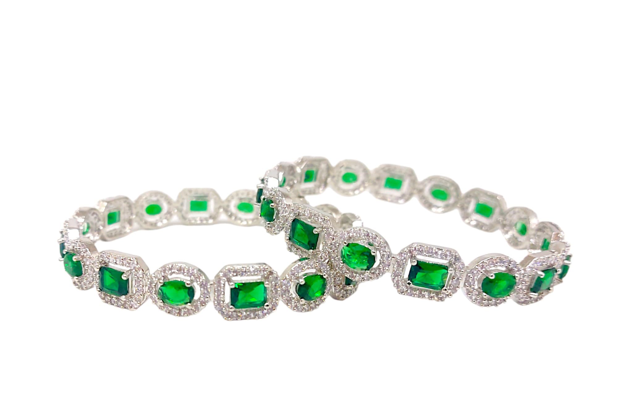 See full amazon price history chart for CHRISHAN Rhodium Plated Emerald American Diamond Bangle Set For Women And Girls. (Western, 2.8) CHRISHAN Rhodium Plated Emerald American Diamond Bangle Set For Women And Girls. (Western, 2.8) (B0CYVW235T) Amazon Price History, Amazon Price Tracker