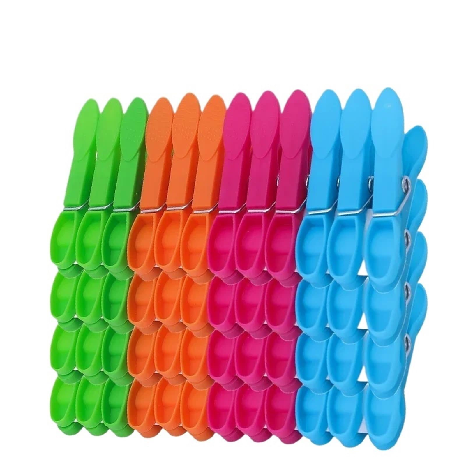 100/150/200Pcs Color Plastic Clothespins Clip Windproof Clamp Towel Sock Pins Hanger for Washing Line(7.3x1.05x3cm 150pcs)
