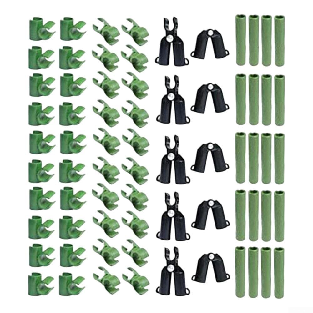 70 conectores ajustables para enrejado de plantas, clips de conector de invernadero de 11 mm, marco de escalada de tubo redondo de invernadero