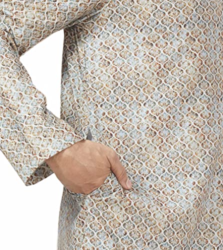 Image of Studio Shringaar Men's Cotton Relaxed Fit Straight Kurta