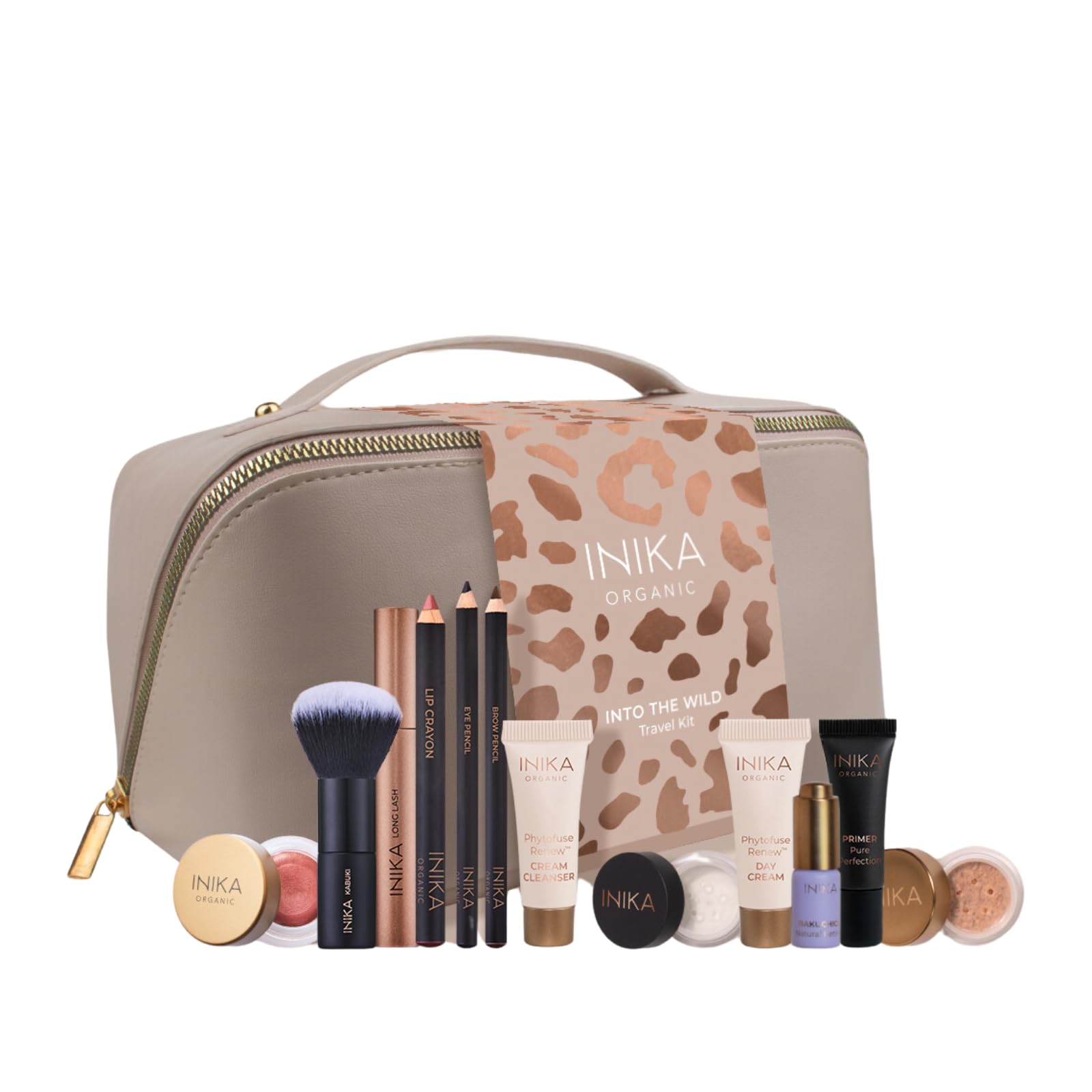 INIKA Organic Into the Wild Travel Kit - the perfect collection of skincare and makeup