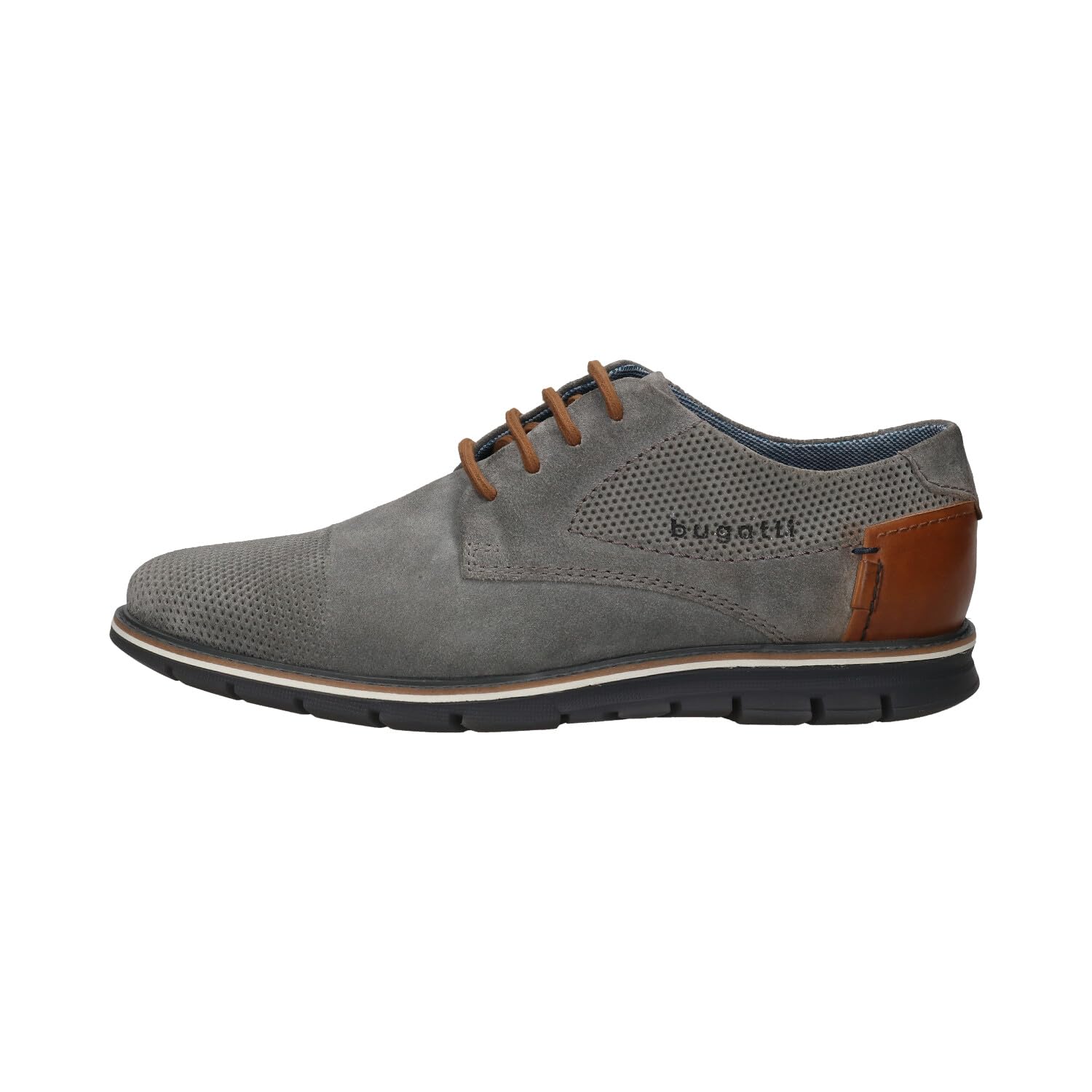 bugatti Man Men's Sporty Lace-Up Shoes, Gray, 6.5 UK