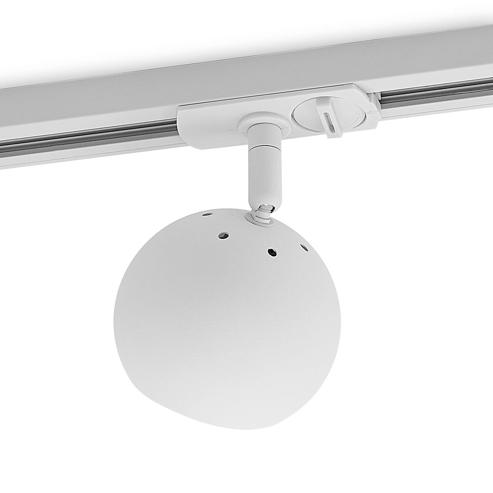 Lindby Luminaire sur rail électrique Linaro à intensité variable (Moderne) en Blanc Métal e. a. pour Couloir (1 lampe,à GU10), Rail 1 phase projecteur
