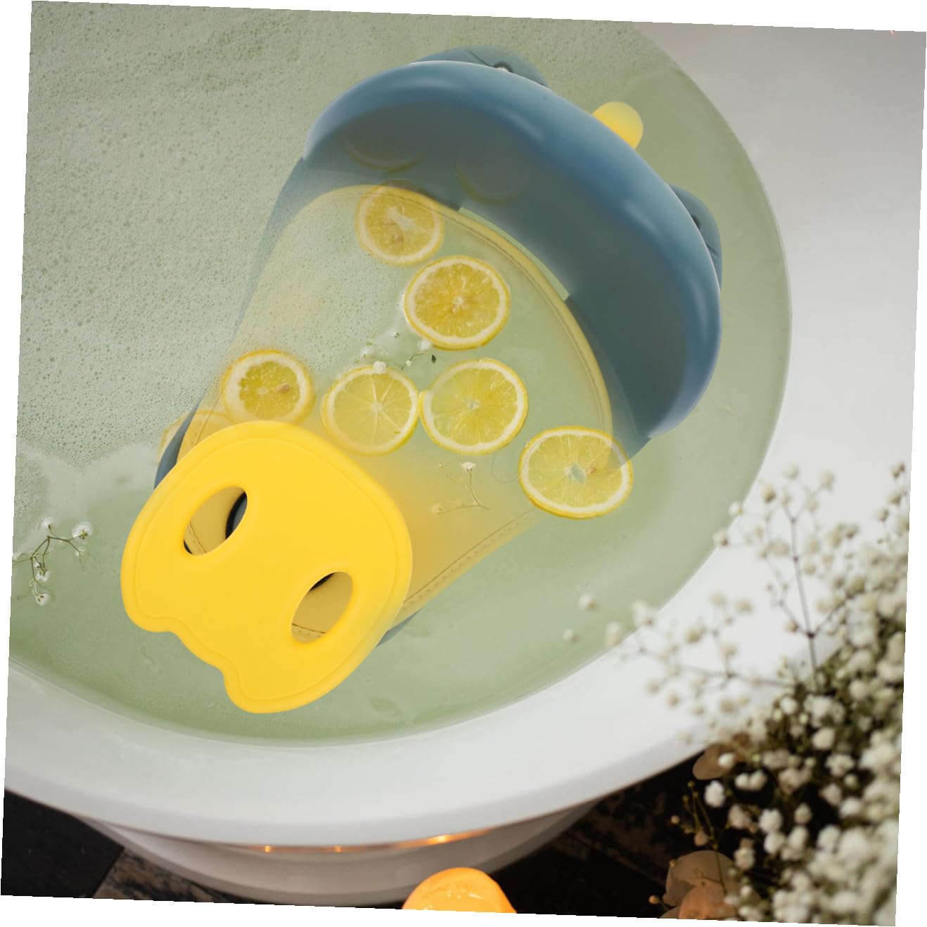 LABRIMP Babybadesitz Babybäder Babysitzdusche Für Neugeborene Babybadewanne Badewanne Für Säuglingssitz Badezubehör Haushaltsbadesitz Polypropylen Pp Blau