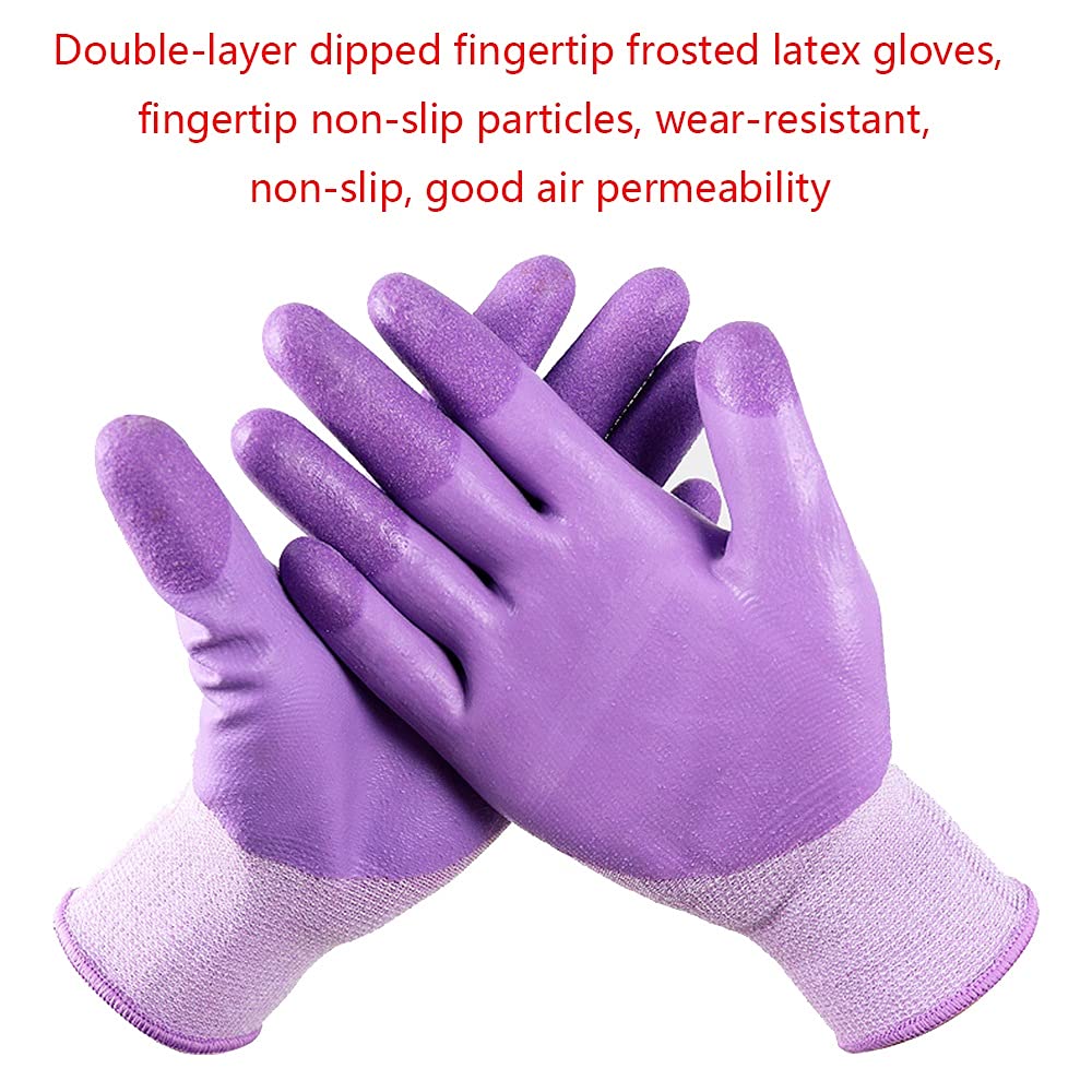 Axdwfd 12 Pares de Guantes de jardín, Guantes de jardinería a Prueba de puñales Masculinos y Femeninos, Guantes de Trabajo de Seguridad, jardín, Patio, maquinaria (Color : Blue)