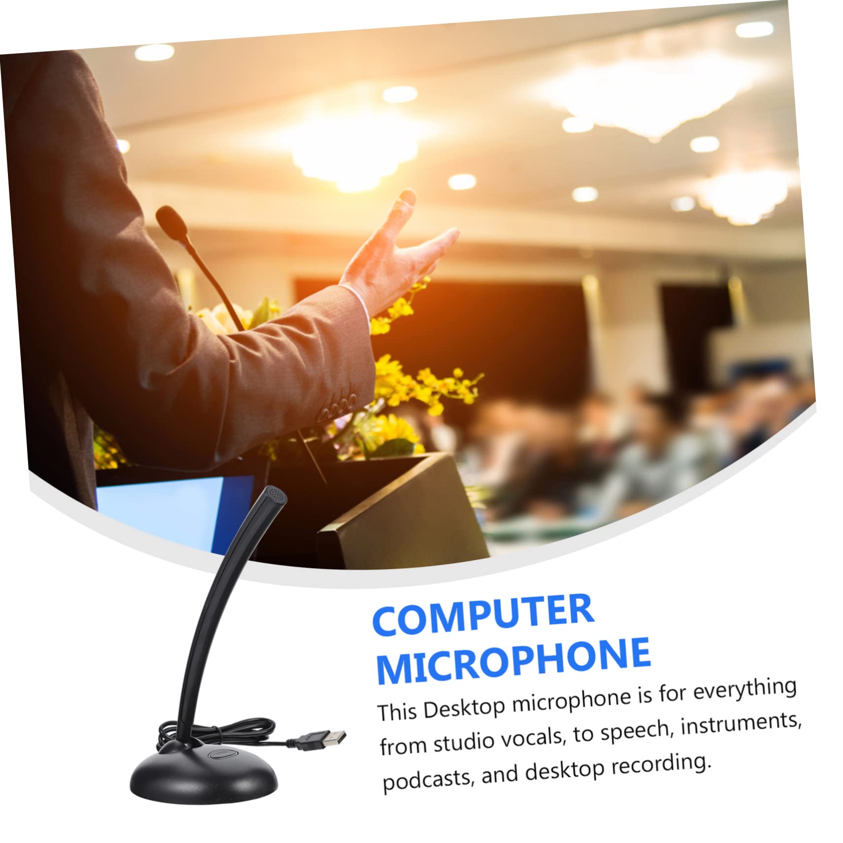 LABRIMP USB Microphone for Desktop and Laptop Portable Omnidirectional Mic for Voice Chat Karaoke and Recording Lightweight Design for Use