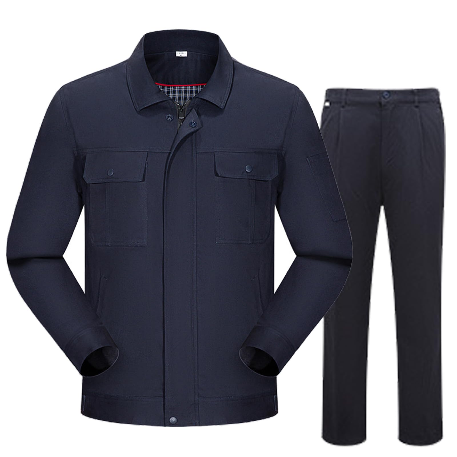 Salopette Pour Hommes Et Femmes Coton À Manches Longues Combinaisons Zip-Front Coverall Workwear Coton Anti Statique Vêtements De Travail
