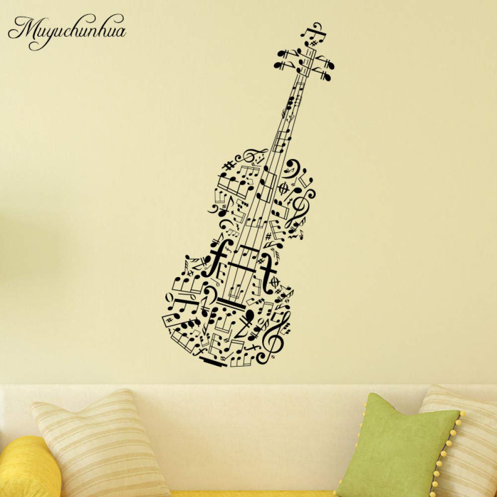 Wall Decorations Wall Stickers Nusery Décor LKJHG Abstract Violoncello Music Notes Wall Sticker For Sitting Room Bedroom Deocr Wall Art Wallpaper For Kids Room Decals