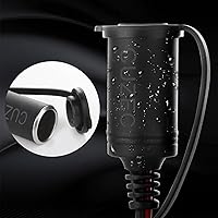 Vista 6 de CUZEC Enchufe de cable de extensión de 12 V/24 V con abrazadera de batería de 4.9 pies / 4.9 ft 16 AWG con clip de batería y adaptador