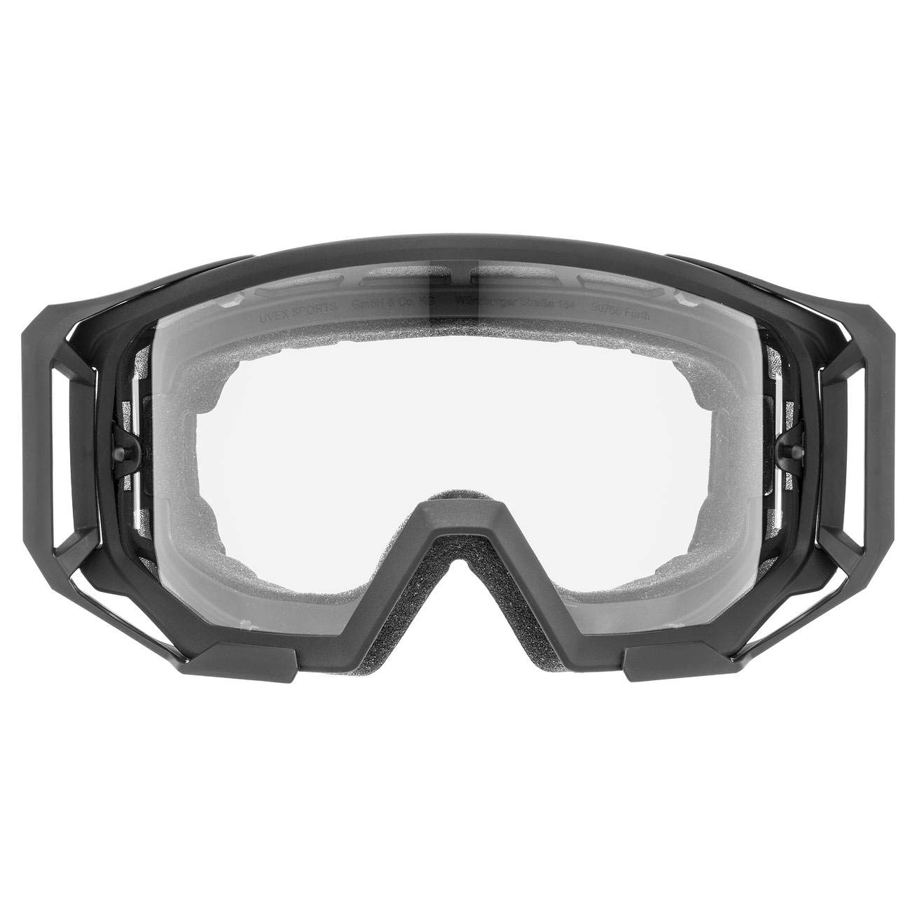 uvex athletic bike - gogle rowerowe unisex - powiększony zakres widzenia bez efektu zaparowania - bez efektu zaparowania - black-clear - one size