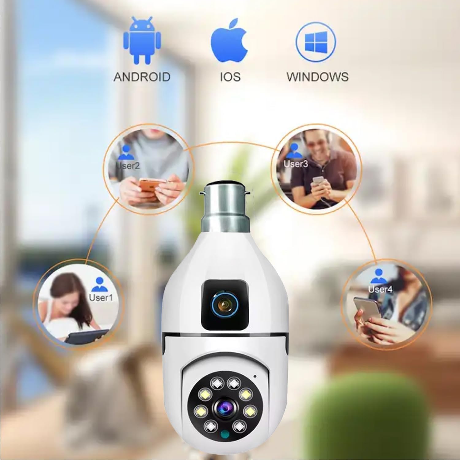 Guard Well WiFi Light Bulb Camera - 360° Security -4 Guard Well WiFi Light Bulb Camera - 360° Security -4