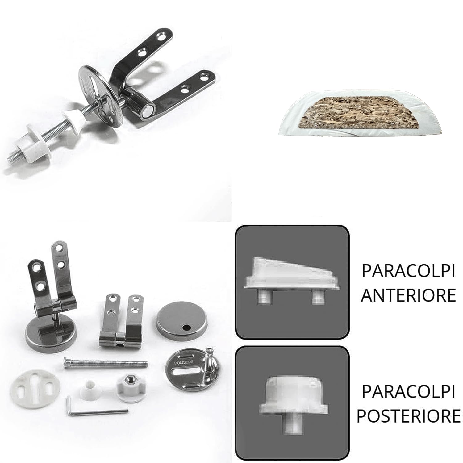 Copriwater Pozzi Ginori YDRA Come Originale Tavoletta Wc In Legno Rivestito Di Resina Poliestere Con Cerniere IN ACCIAIO INOX Asse Wc MADE IN ITALY (BIANCO CLASSICO)