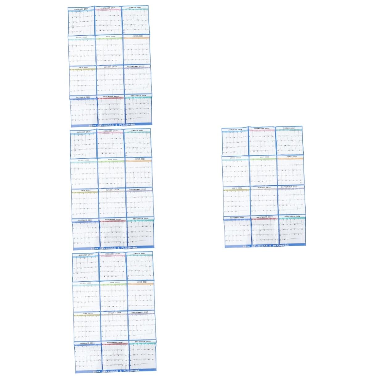 TEHAUX 4juegos Calendario De Pared Erasable Calendario Colgante Mensual Para Organización Familiar Planificador De Eventos Diseño Creativo y Práctico Para Hogar y Oficina