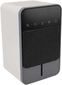 FLEXMAN Déshumidificateur semi-conducteur 1000 pi² avec affichage numérique, fonction de dégivrage, minuterie, alerte réservoir plein, arrêt automatique, lumière ambiante 7 couleurs pour maison, chambre, sous-sol