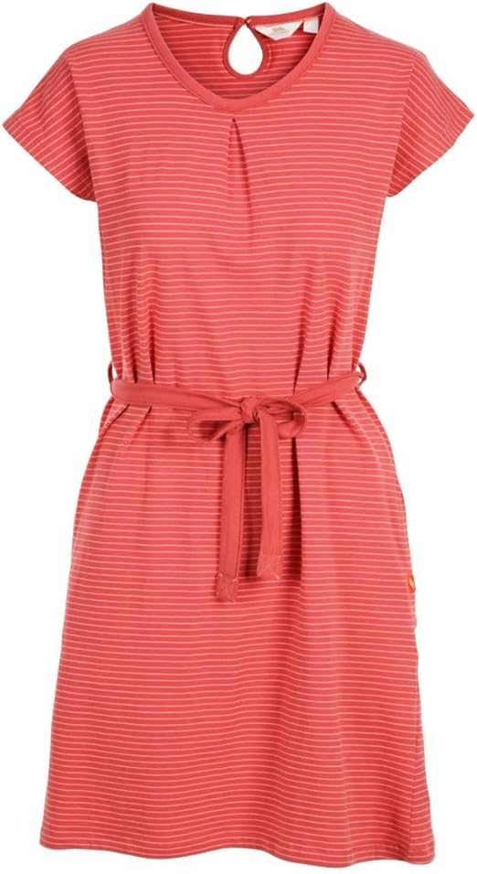 Trespass Womens/Ladies Lidia Round Neck Cotton Dress (XL) (Rhubarb Stripe)