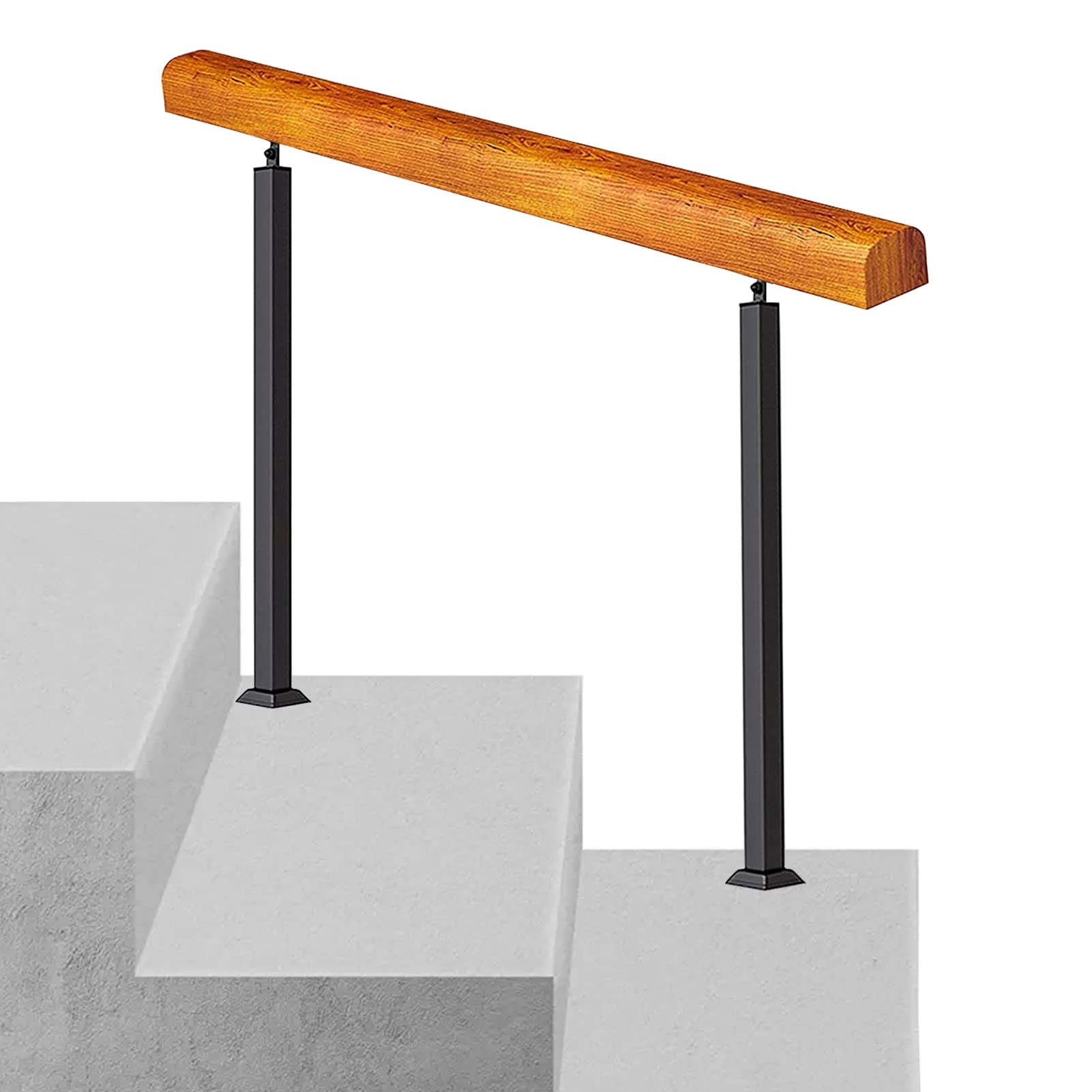 Rampe d'escalier extérieure pour sécuriser le jardin