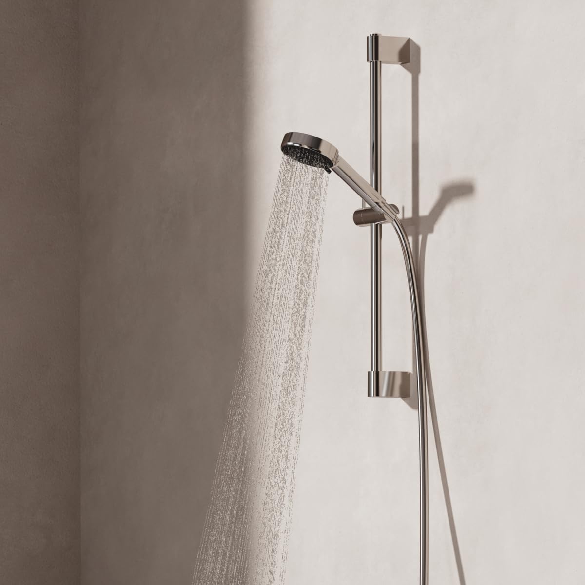 Ideal Standard Idealrain Juego de ducha de 644 mm, ducha BD580AA – Cromo | Ducha de mano de 2 funciones, boquillas EasyClean , soporte de ducha ajustable, soporte de pared regulable en altura, BE413AA