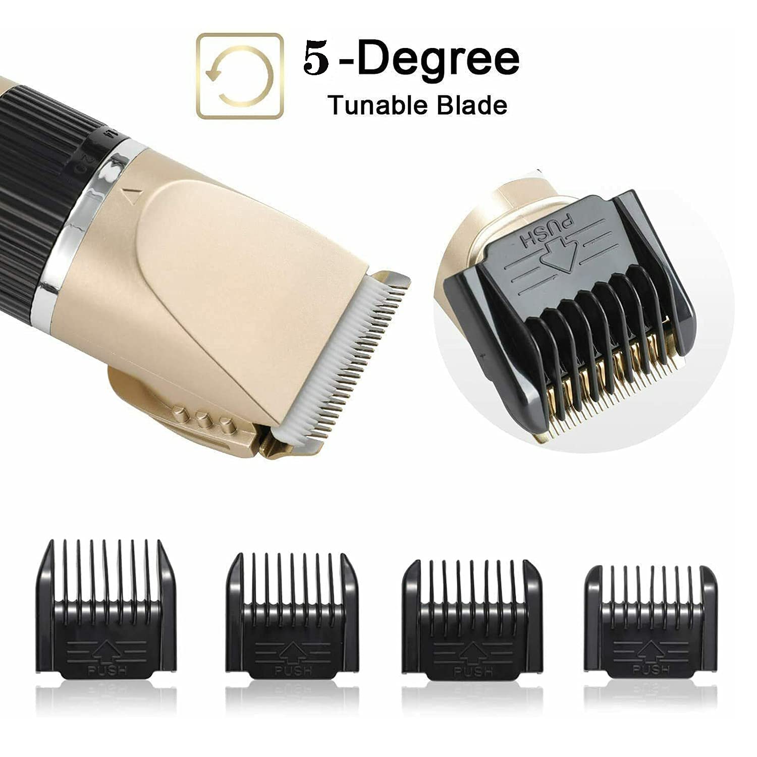 Tagliacapelli Professionale Per Cani B8, Senza Fili, 2 Velocità, Basso Rumore 60 DB, IPX5 Impermeabile, Display LED, Batteria 1500 MAh, Per Piccola E Media Taglia