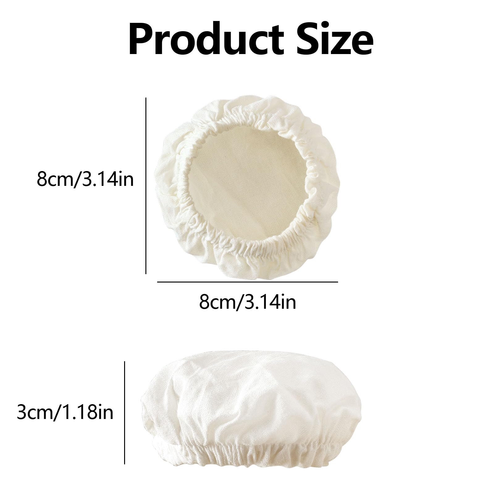 8 PCS Sourdough Starter Jar Cloth Cover Fermentation Lids Reusable Cotton Bowl Covers for Bread Proofing Mason Jar Cloth Covers (White)