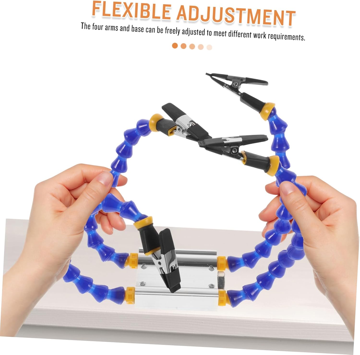 Multi-Functional Soldering Station Flexible Arms T12 Welding Tool Holder for PCB Repair and Electronics Adjustable Helping Hands Heavy Duty Base