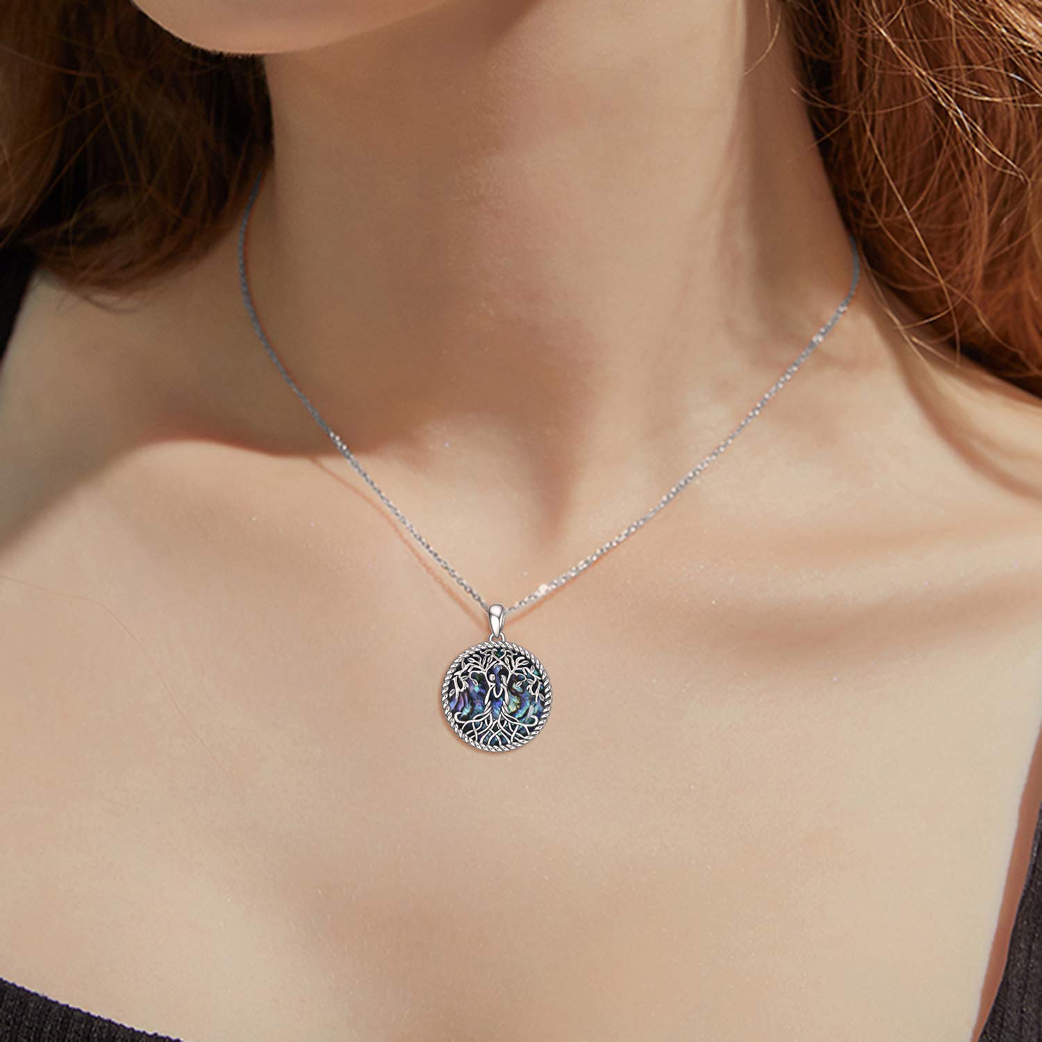 YFN Regali per Sorelle da Sorella, Gioielli in Argento Sterling con Collana con Ciondolo per Sorella Albero Della vita, Collane Regalo per Gioielli di Compleanno per Sorelle