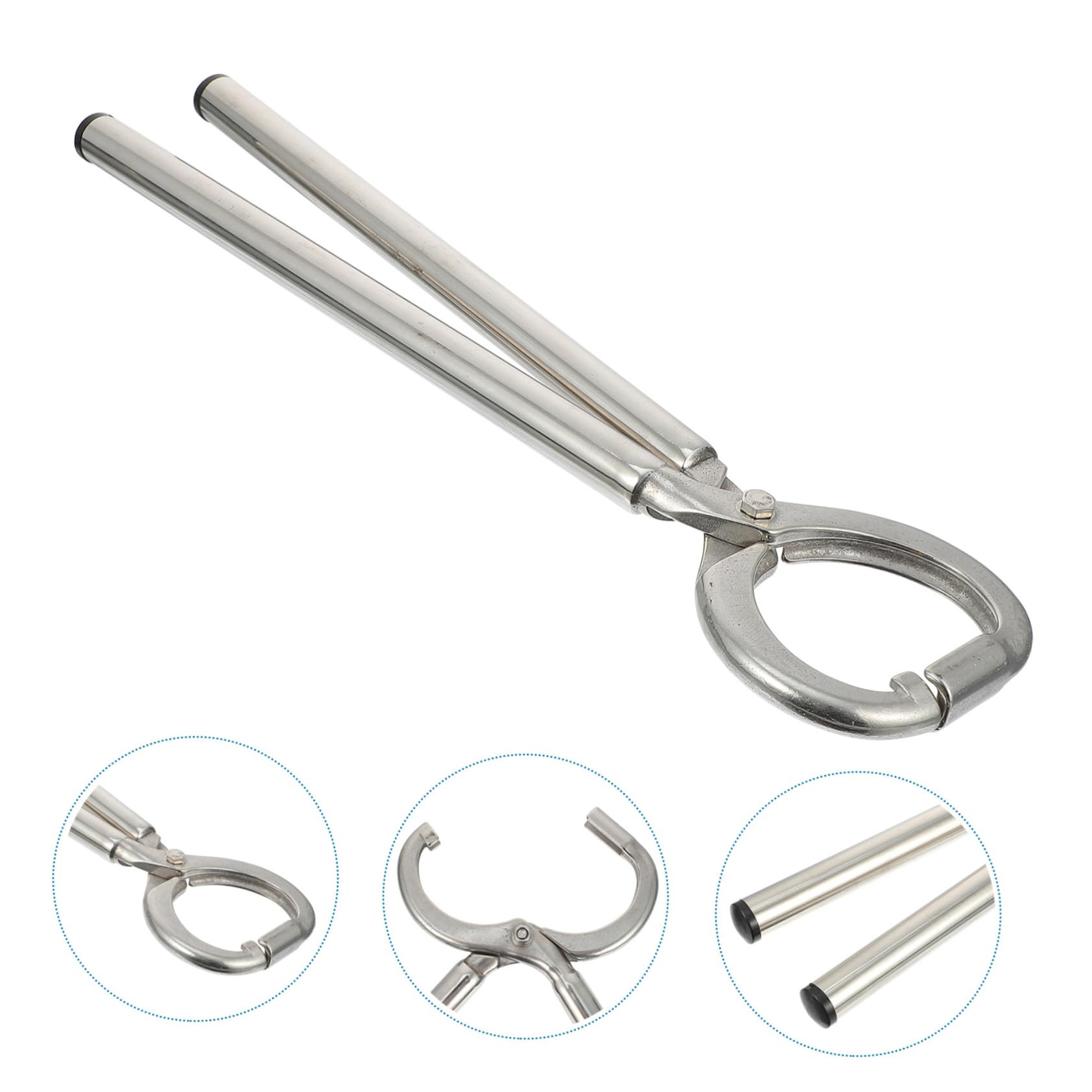 SHINEOFI 1pezzi Pinza per Anello Nasale per Bovini in Inox Strumento Veterinario per Installazione Anello Nasale Antiruggine Facile da Usare