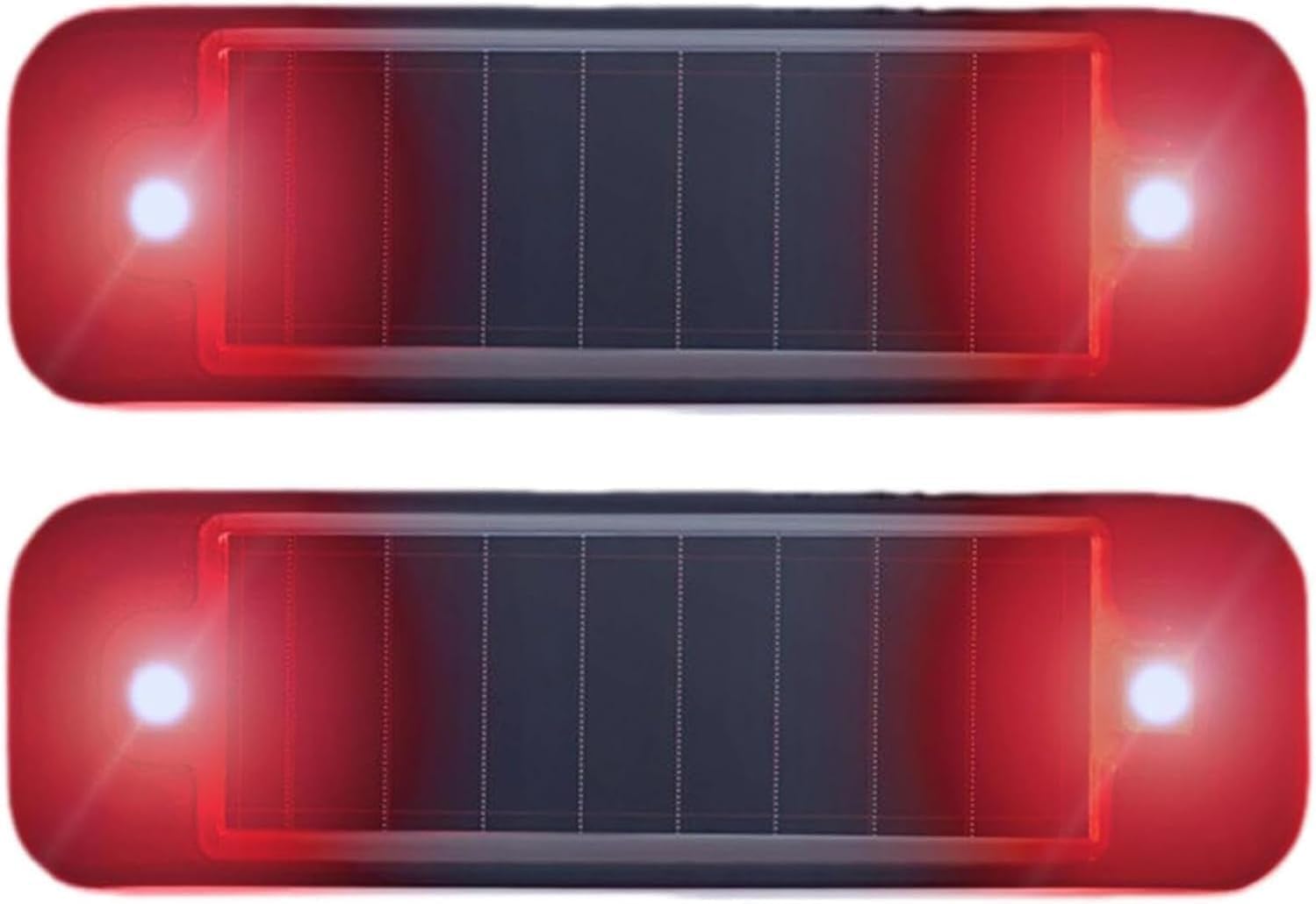 2 luces solares de advertencia, luz LED intermitente, impermeable, mini luz solar de seguridad para bicicleta, motocicleta, SUV, camión, vehículo, conducción nocturna, señales de seguridad