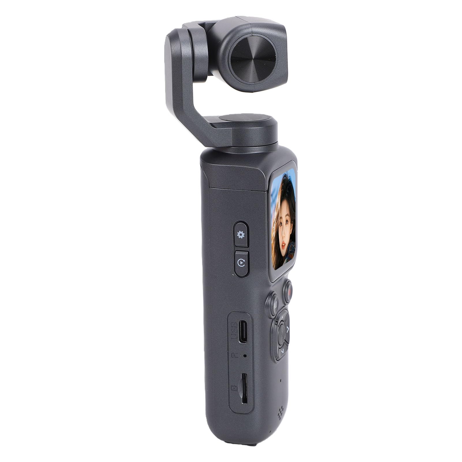 Videoregistratore Digitale Portatile Anti-vibrazione 4K 64MP per Vlogging Camera per Viaggi All'aperto, Touch Screen da 1,72 Pollici per Vlogger/viaggiatore ABS Set da 5 Pezzi