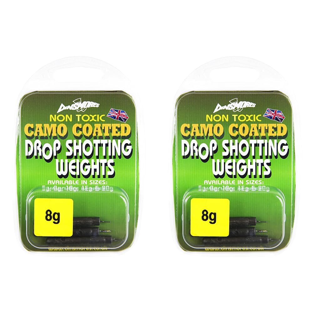 Dinsmores Drop-Shot Weights (Pack of 6) - Brown, 8 g/1/4 oz