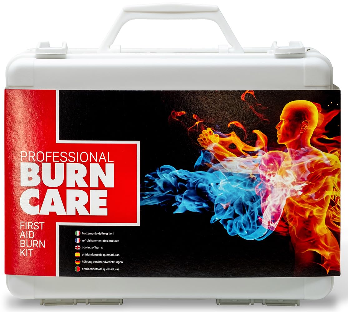 Valigetta di Pronto Soccorso KIT USTIONI BURN CARE PROFESSIONAL medic 1 con supporto a muro 260x205x90 mm