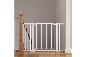29.6"-46" Pressure-Mounted Baby Gate for Stair Safety