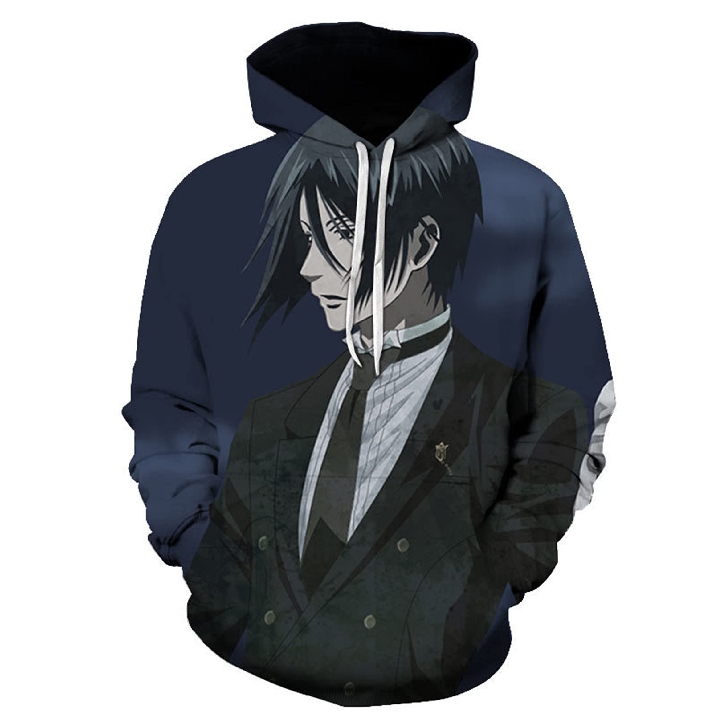 ISaikoy Anime Sebastian Michaelis Hoodie Ciel Jacket Pullovers Sweatshirt Sweater Costume