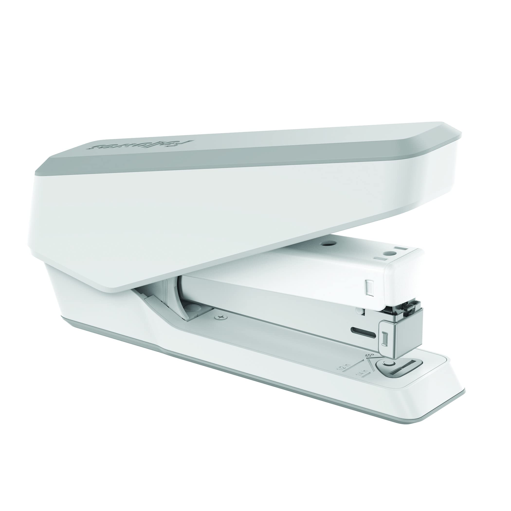 Fellowes Grapadora LX850 EasyPress™, de carga completa, con Protección Microban, capacidad para 25 hojas, compatible con grapas de 24/6mm y 26/6mm, color blanco