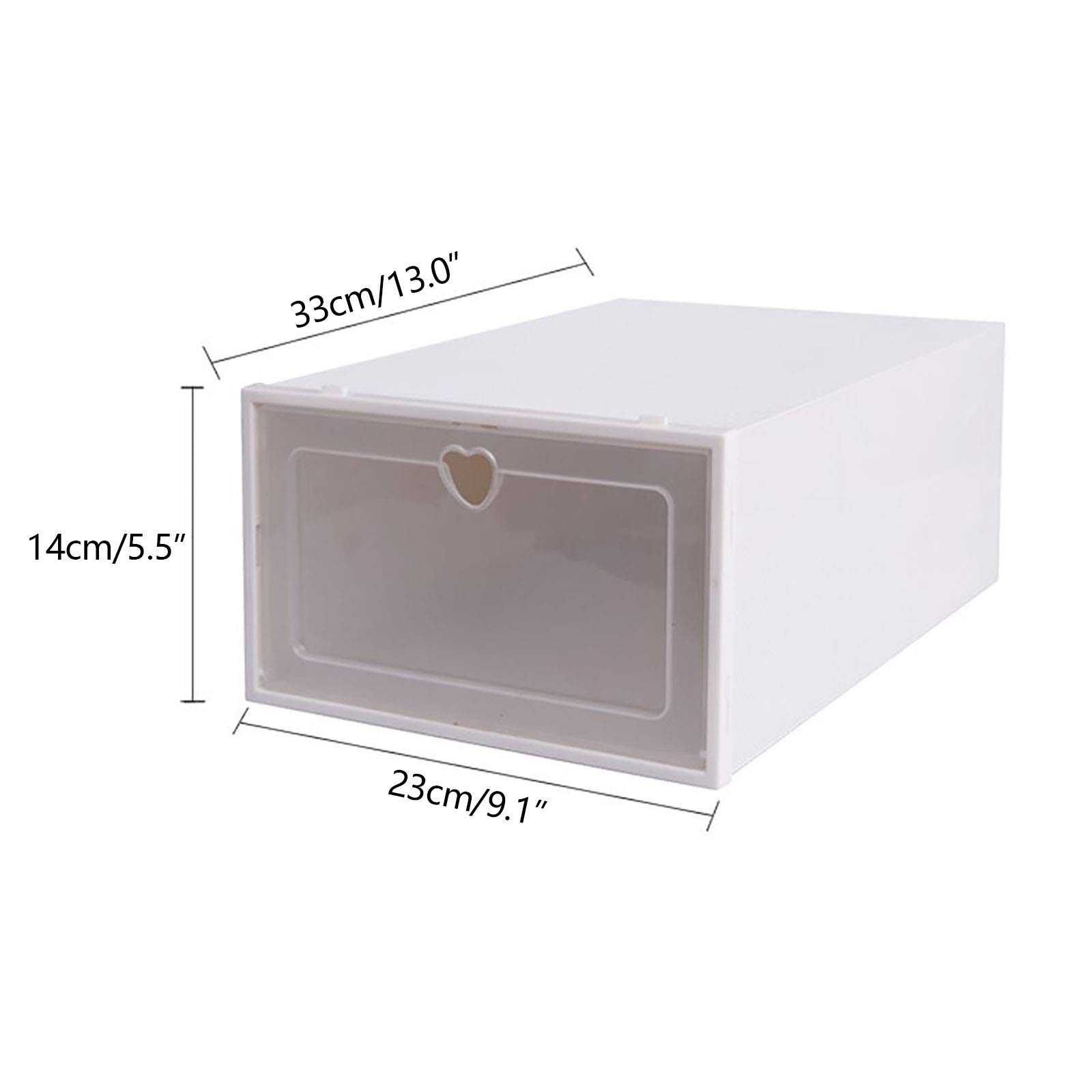 20 Boîtes De Rangement Transparentes - 33x23x14 Cm, Empilables, Pour Chaussures, Livres, Bibelots