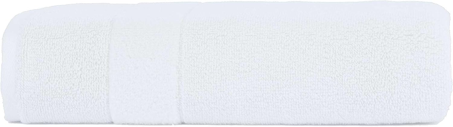Melissa Linen - Soft Premium 2PC Turkish Cotton 800GSM Bathroom Hand Towels White Luxury Hand Towels for Bathroom Hotel & Spa Quality, Durable & Absorbent, 20" x 35, White