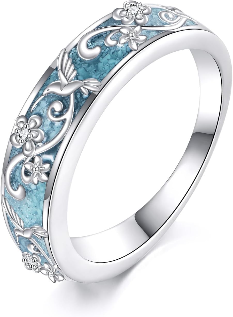 Turquoise Rings S925 Sterling Silver Turquoise Ring Jewelry Gift For Women Men