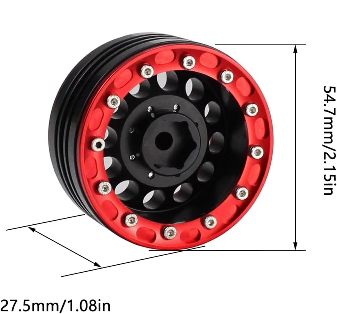 RC修理パーツ アクシャル用 SCX10 II 90046 Traxxas TRX4 D90用 4個 アルミニウム合金 1.9 ビー