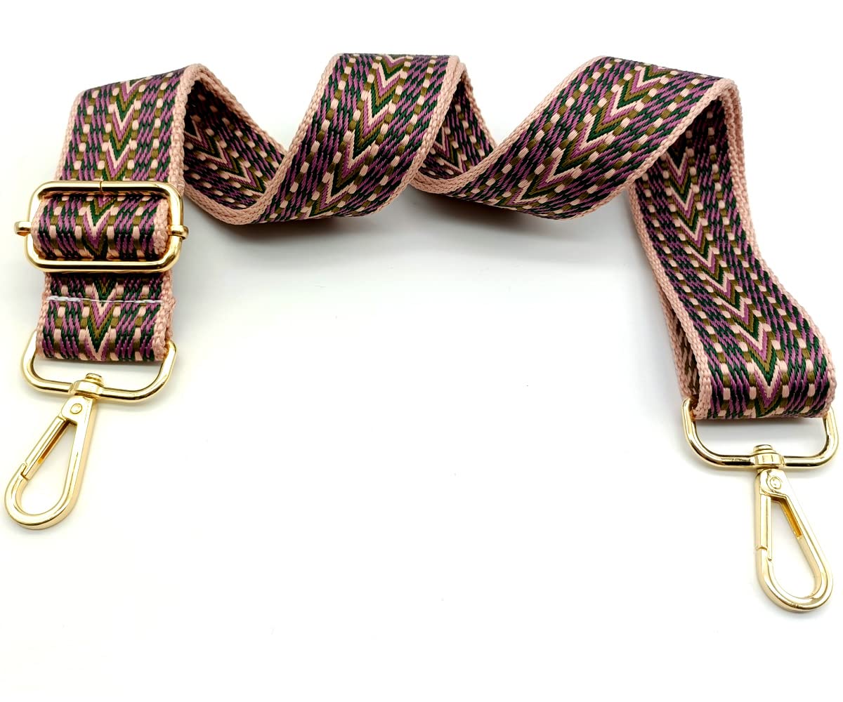 Bloemen, verstelbare schouderriem voor tassen, tasriem, 80-130 cm, met gouden karabijnhaak, 3,8 cm breed, kleurrijke tasriem, schouderriem voor tassen, handtassen voor dames en heren, doe-het-zelf accessoires
