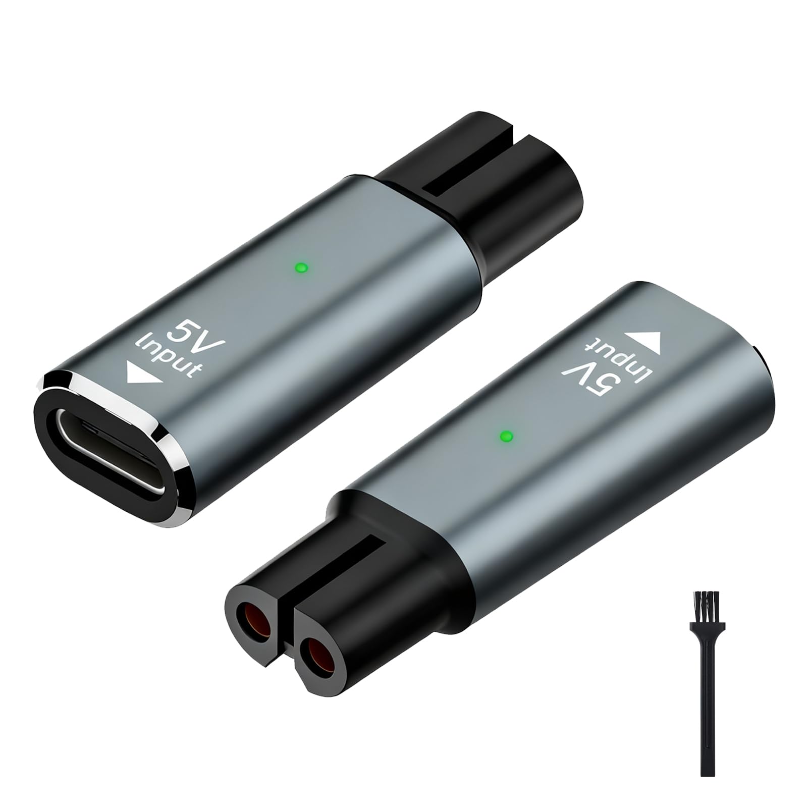 2 Piezas 5V USB C Adaptador de Cargador para Philips OneBlade QP2734, QP2724, QP2824, QP2834, QP4631, QP2720, Adaptador para Afeitadoras, Convertidores de Cargador, Repuesto para Reloj Inteligente