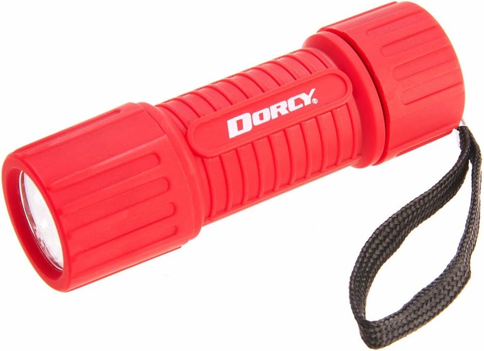 Dorcy Weather Resistant LED Flashlight with Lanyard, 4-Pack, Assorted Colors (41-4241)