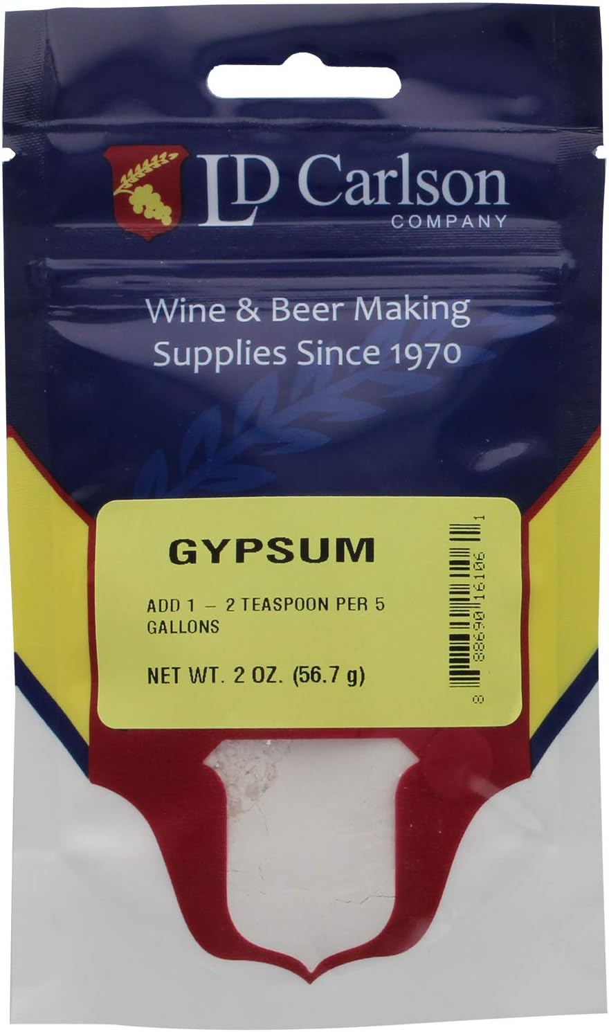 Learn To Brew 8D-25B4-RY0M Calcium Sulfate Gypsum 2 oz. for Home Brew