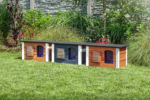 Outentin Katzenhaus Outdoor Winterfest - Katzenhäuschen für Draußen - Isolierte Schutzhütte - Wasserdicht und Wetterfest - Katzenhütte für Draußen - 61 X 39 X 36 cm (Grau)
