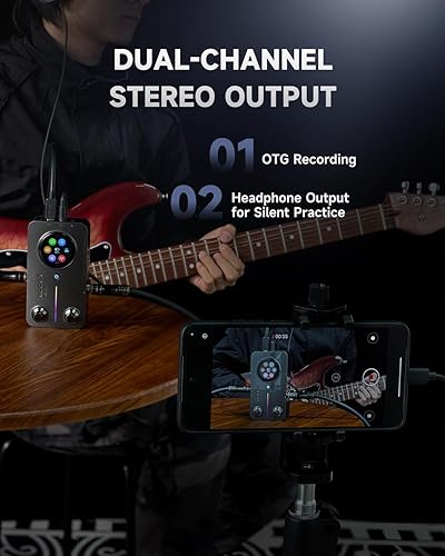 Miniatura 49 de MOOER Prime P1 - Amplificador de auriculares con procesador multiefectos, pedales de bajo con 126 efectos, afinador, amplificador, metrónomo