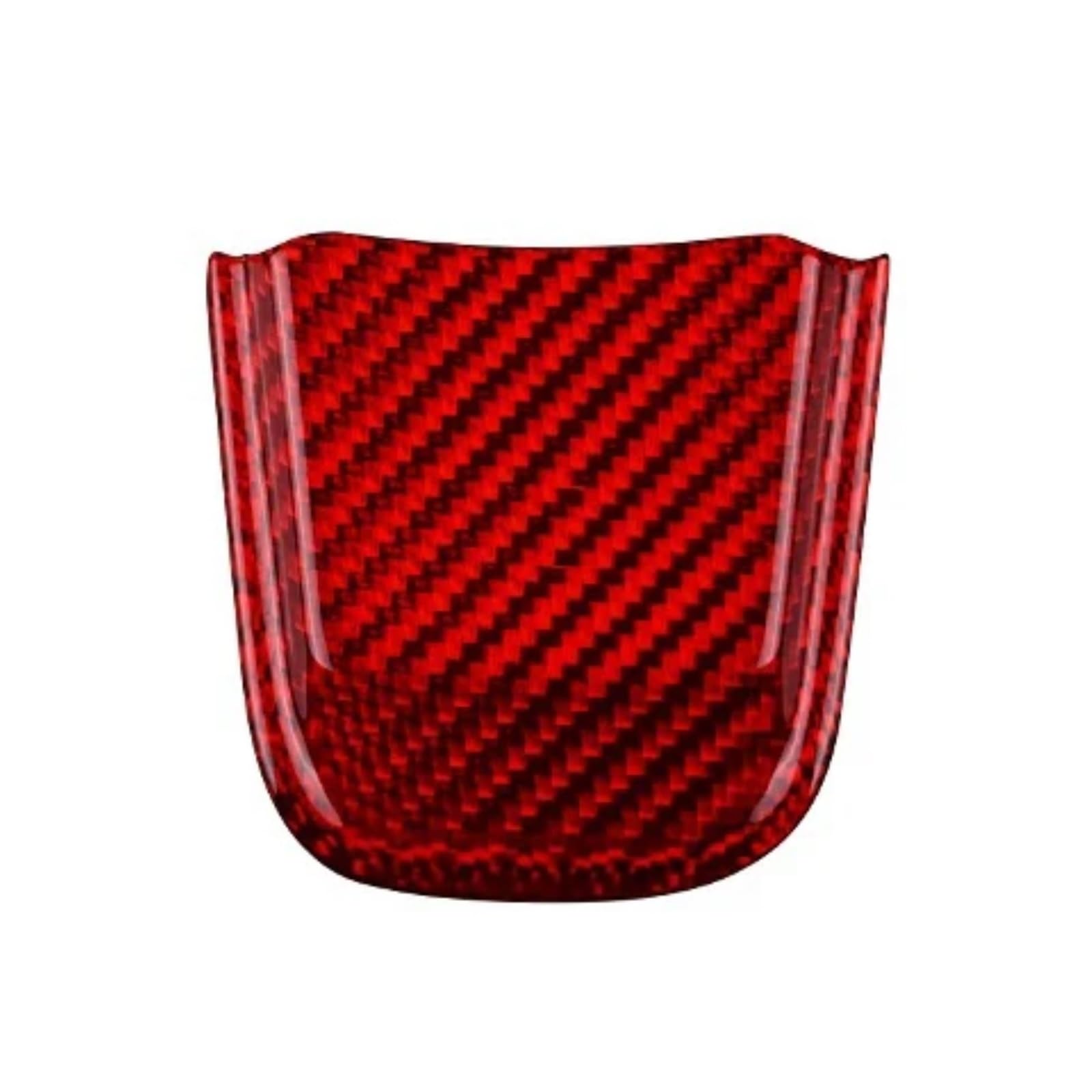 Car Tricolor Trim Interior Sticker Accessories Compatible for Abarth 595 Compatible for Fiat 500 2020 2021 2022 2023 Real Hard Carbon Fiber(Bottom Red)