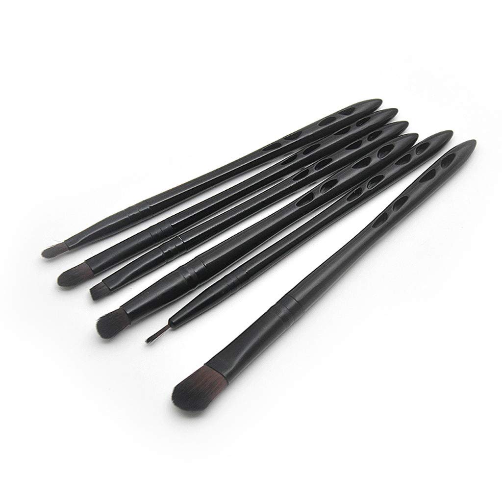 Set di pennelli per Trucco cosmetico, Sopracciglia, guance, ombretti, Eyeliner, Polvere, 10 Pezzi, Nero