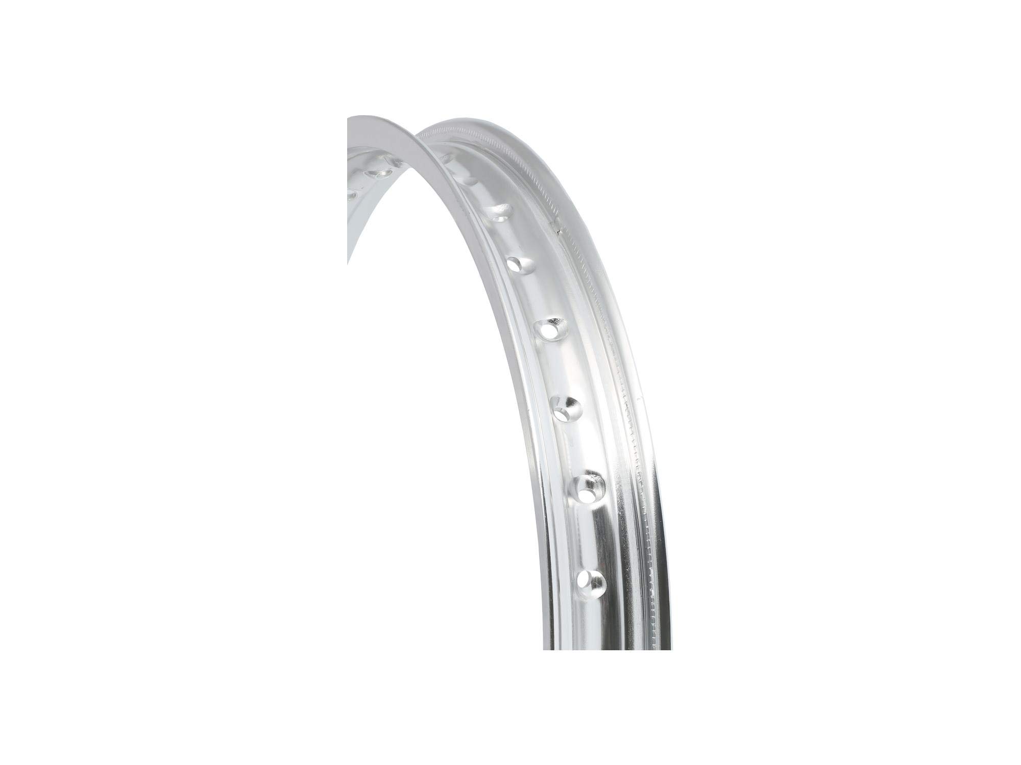 MZ Alufelge 1,60x18, 36-Loch - gebürstet, eloxiert - z.B. für ETZ, TS, ETS | Gebürstet, eloxiert, silber, matt, OEM MZA 15295-A-M, MZ 13-24.037 kompatibel mit MZ ETS 250 1969-1973, MZ ETZ 150 1985-1992